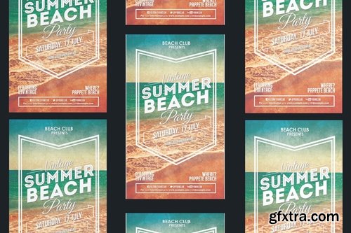 Vintage Summer Beach Flyer 9DUPAHN