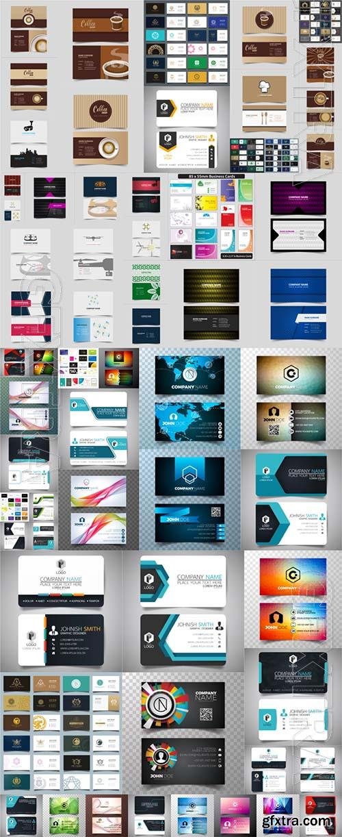 63 Business cards and elements collection in vector