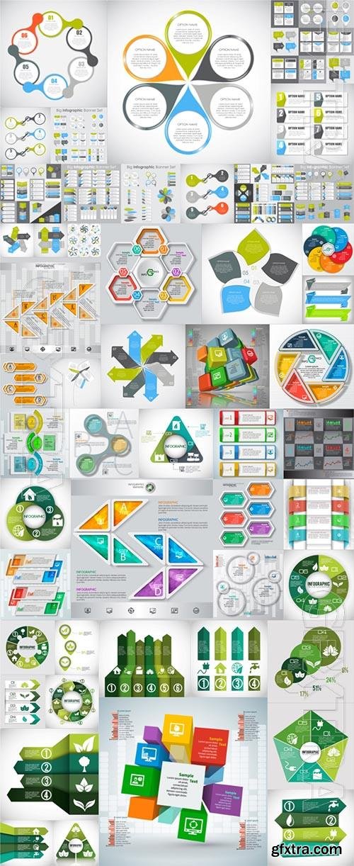 50 Infographics and business icons collection in vector