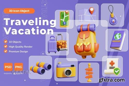 Travelling Vacation 3D Icon TL5Y7TY