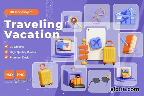 Travelling Vacation 3D Icon ANUM8Y3