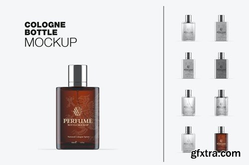 Set Perfume Bottles Mockup LAG7E5N