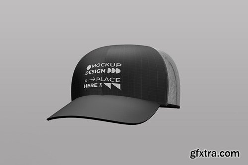 Baseball Cap or Trucker Hat Mockup SFH5K7C