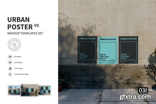 Urban Poster Vol.03 - Mockup Template VR 6R56J8J