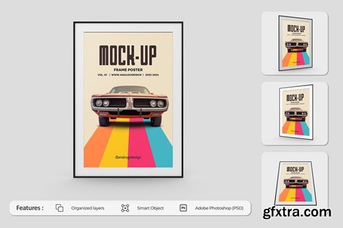 Wall Frame Poster Mockup RFY8WWQ