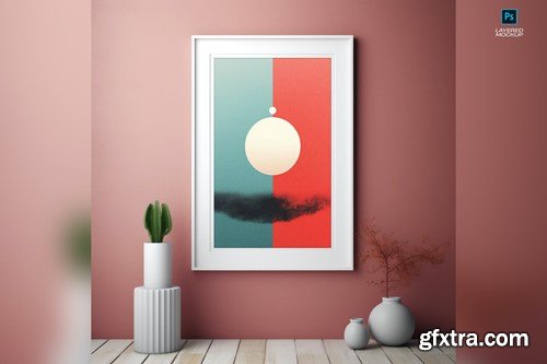 Minimalistic Wall Art Mockup PSD Template IV 4FLBPGE