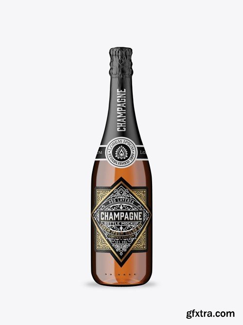 Glass Champagne Bottles Mockup SSDXDN3