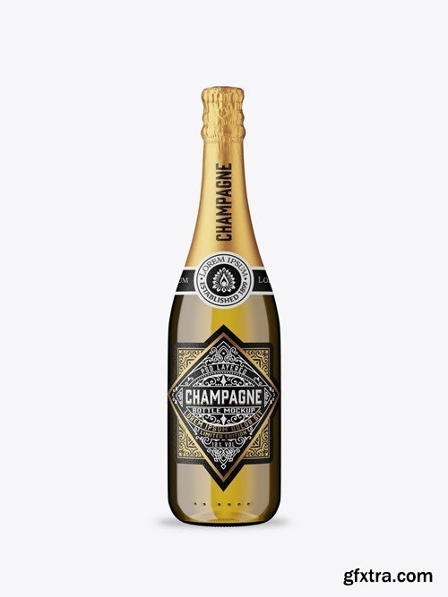 Glass Champagne Bottles Mockup SSDXDN3