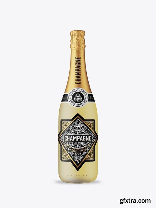 Glass Champagne Bottles Mockup SSDXDN3