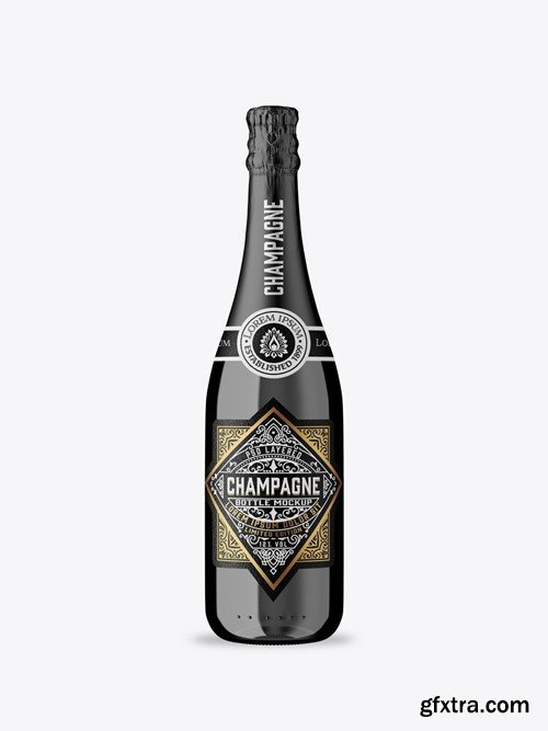 Glass Champagne Bottles Mockup SSDXDN3