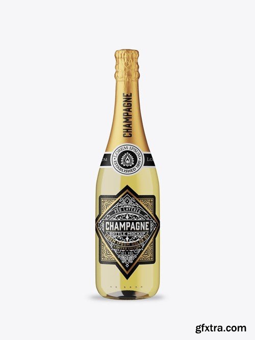 Glass Champagne Bottles Mockup SSDXDN3