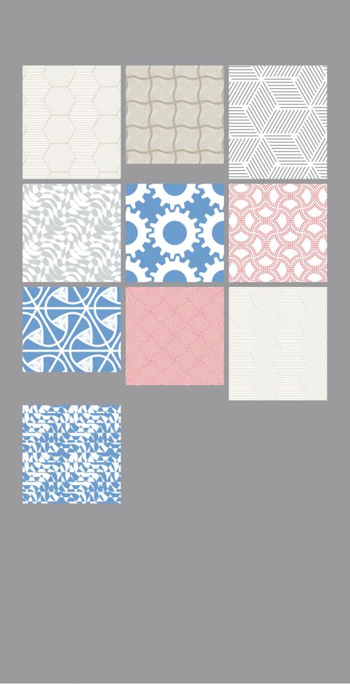 Pastel Colored Simple Geometric Seamless Pattern Collection 592379493