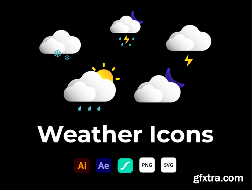 Weather Animated Icons Ui8.net