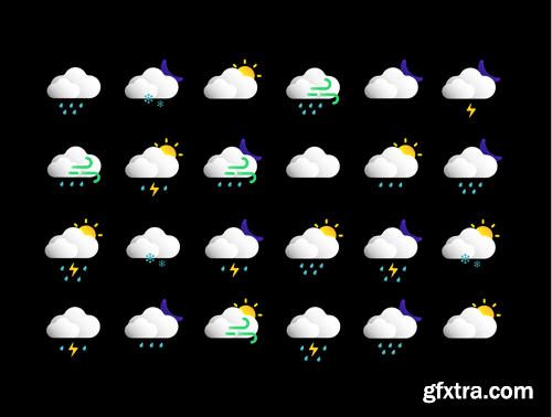 Weather Animated Icons Ui8.net