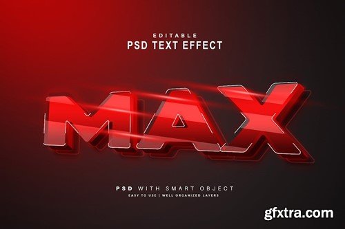 Max Red Text Effect 3EE8F5S