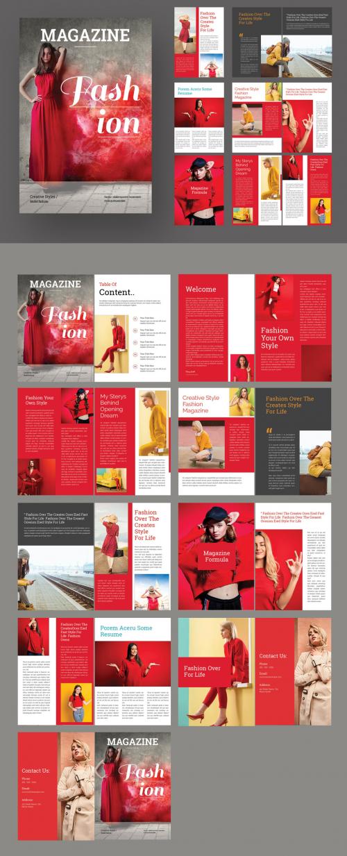 Creative Fashion Magazine Template 565001913