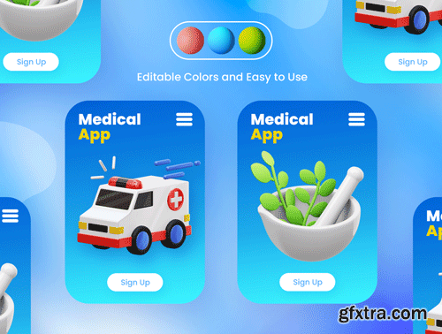 Medical 3D Icons Ui8.net