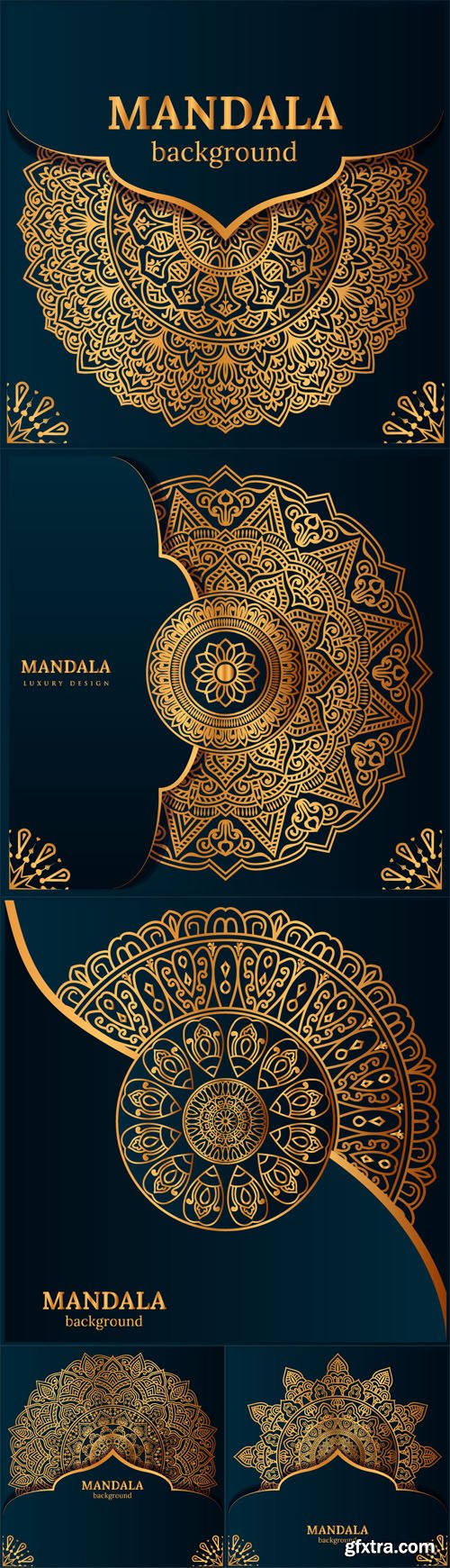 Luxury Mandala Backgrounds Pack - Vector Design Templates