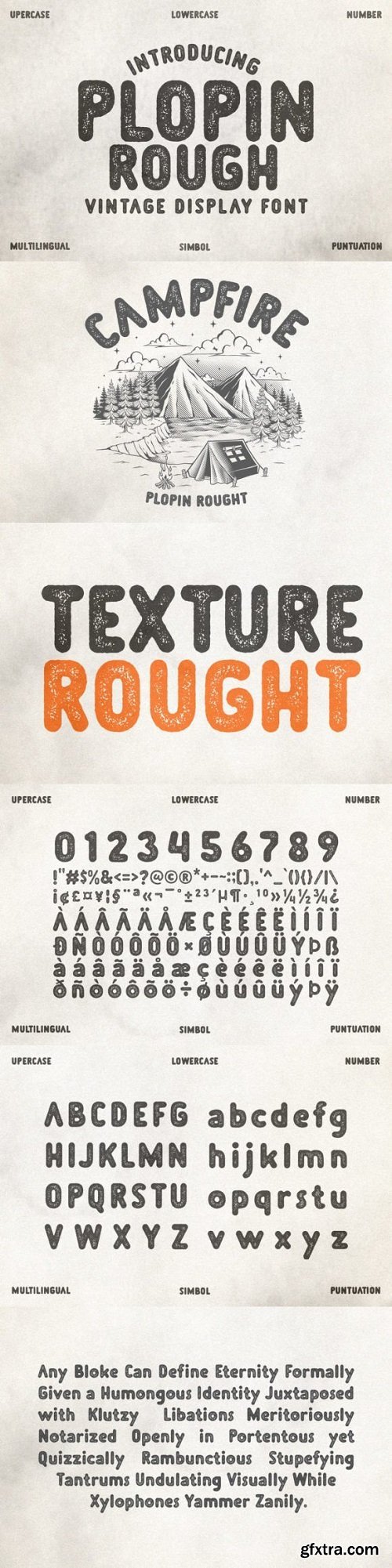 Plopin Rough Font