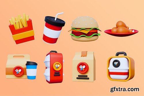 Fast Food Service 3D Icon PAP88ER