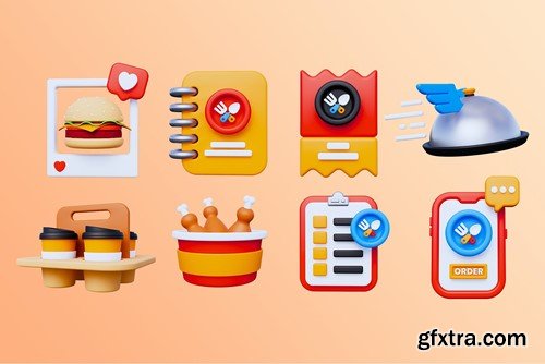 Fast Food Service 3D Icon YTCFKV5