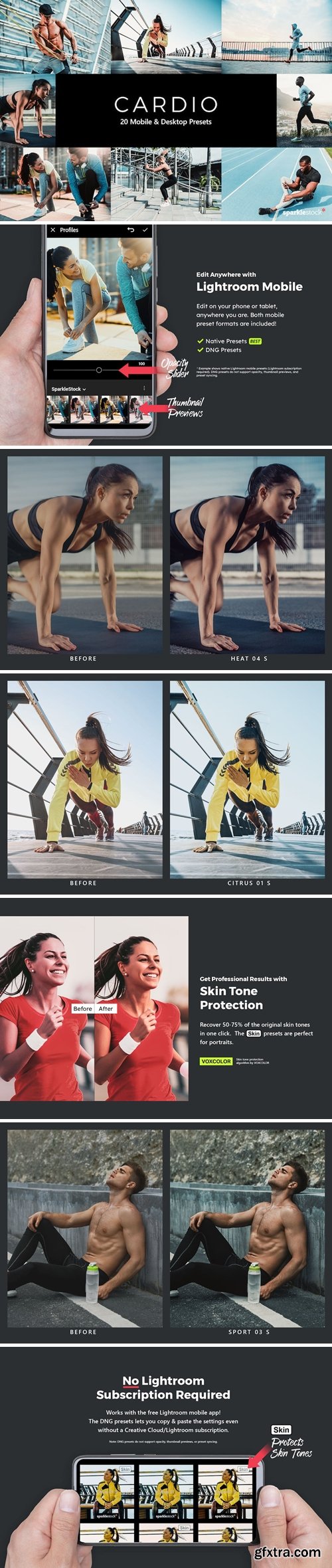 20 Cardio Lightroom Presets &amp; LUTs 3AURTPR