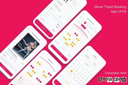 Movie Ticket Booking App UI Kit VUE44H5