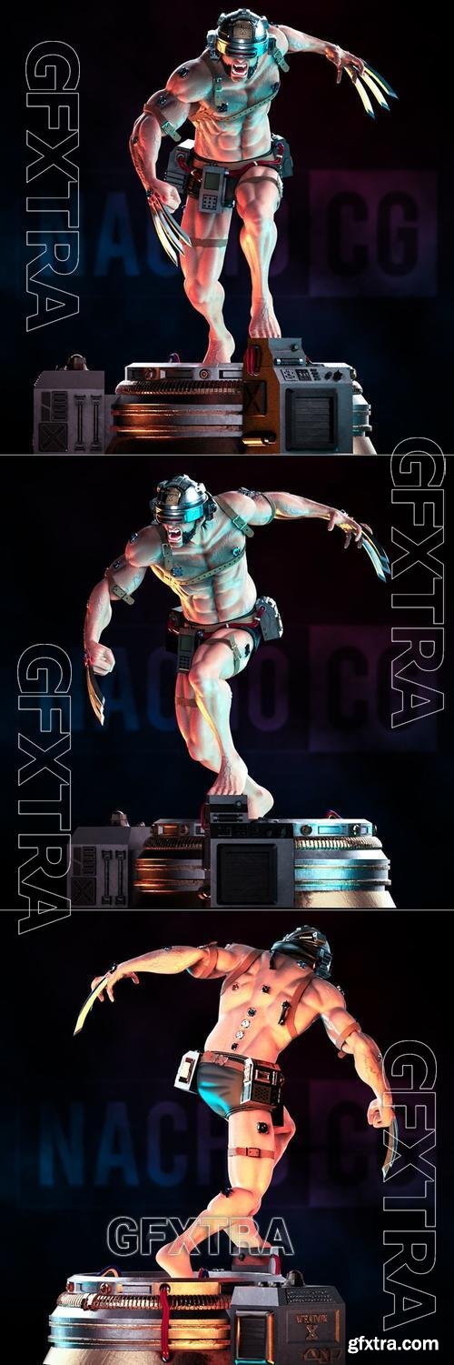 Fan Art Wolverine Weapon X Statue &ndash; 3D Print Model