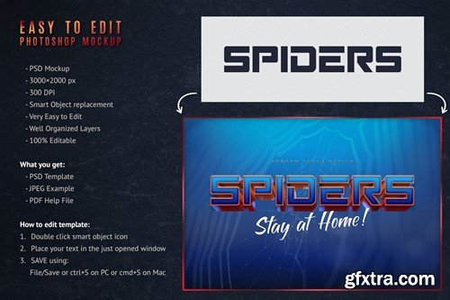 Spiders Text Effect HQP24DA