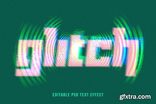 Text Effect Glitch Mockup U93H6SS