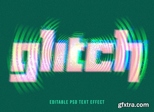 Text Effect Glitch Mockup U93H6SS