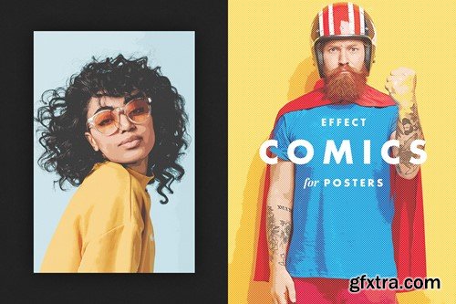 Comics Photo Effect for Posters PWAZ873