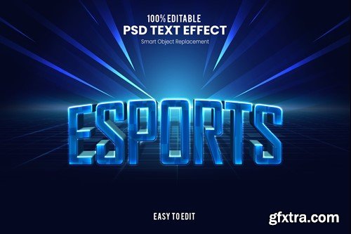 Esport - Blue Modern and Futuristic Text Effect UHMP8RZ