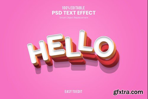 Hello - Cute Bold and Fun 3D Text Effect W8KAW34