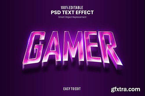 Gamer - Purple Modern and Futuristic Text Effect 3NBDVSC