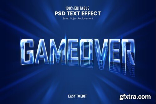 Game Over - Modern and Futuristic Text Effect YZBZR7D