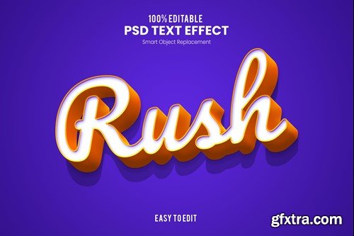 Rush - Gift - Smooth and Bold 3D Text Effect UQCTC66