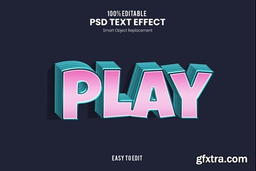 Play - Bold and Fun 3D Text Effect XJANF32