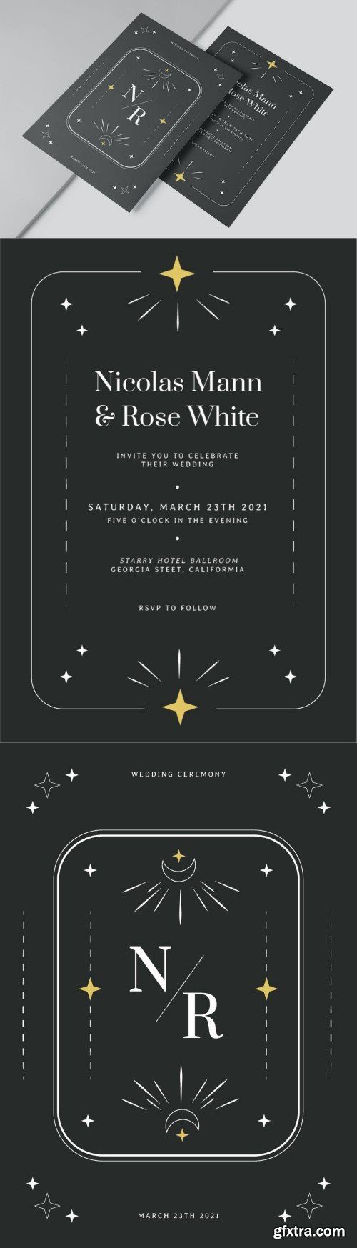 Stary Night Wedding Invitation