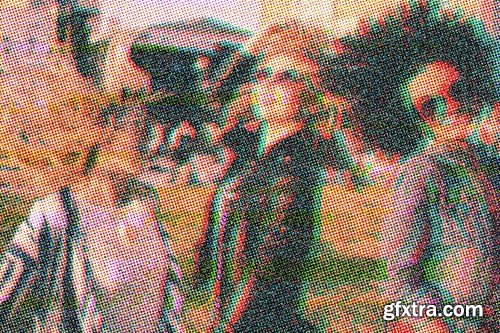 Glitch Halftone Photo Effect LRK8ZKN