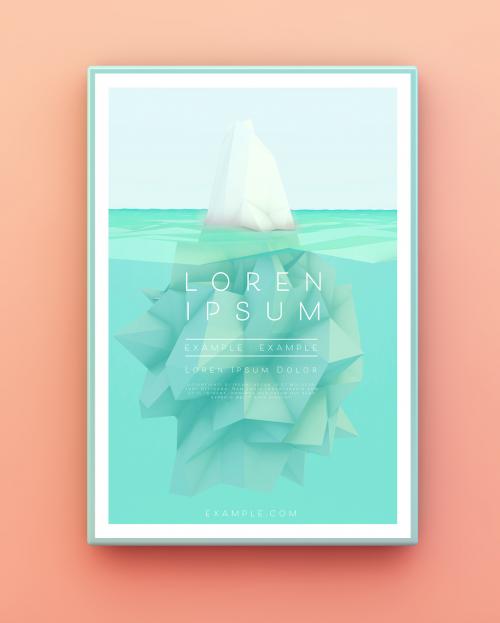 Geometric Iceberg Poster Layout 258418882