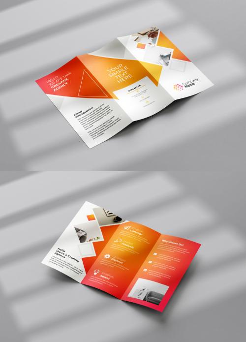 Corporate Business Trifold Brochure Layout 580217459