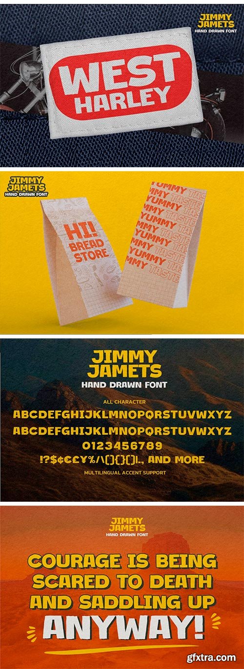 Jimmy Jamets - Hand Drawn Font