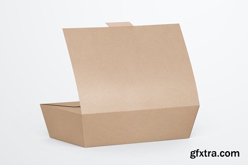 Eco Brand's Visuals Kraft Paper Food Box Mockup LBRR8ZZ