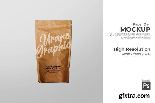 PSD Paper Bag Mockup WQU6F7K