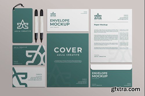 Brand Identity Logo Mockup J24ZFQ7