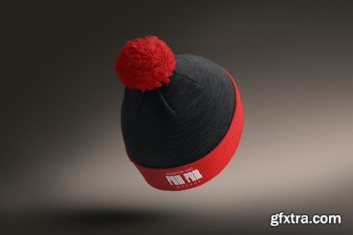 Pom Pom Winter Hat Mockups 5HA73TQ