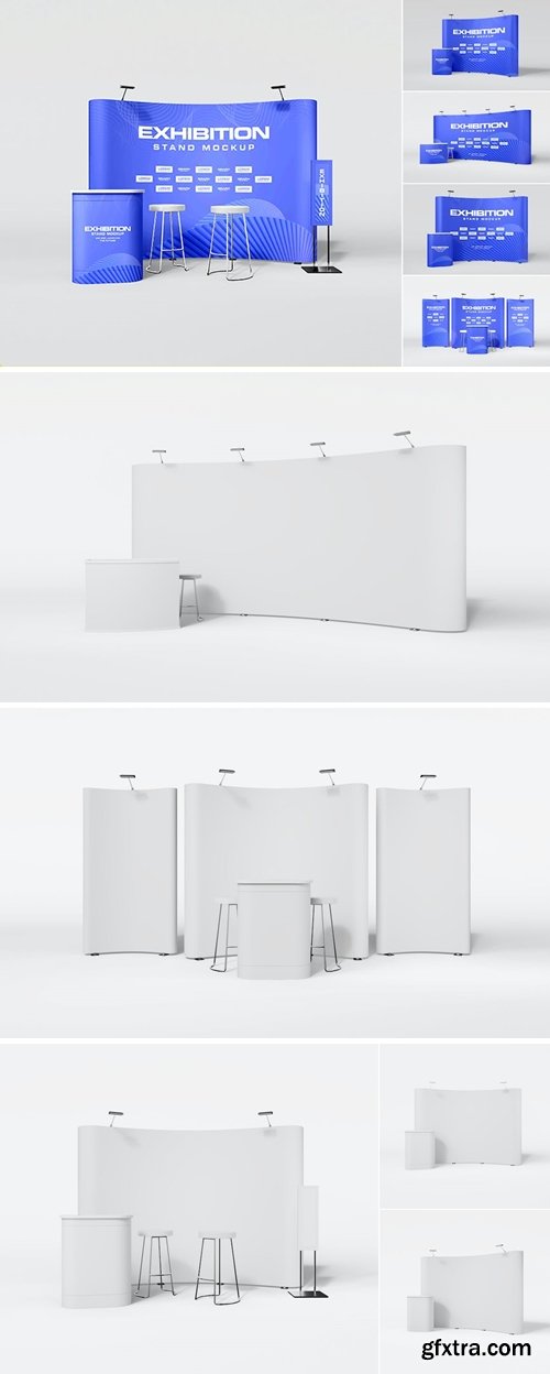 Event Exhibition Stand Branding Mockup Set PGQKKMK