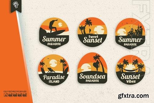 Summer Beach Paradise Silhouette