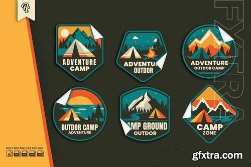 Camping Badge Sticker